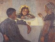 Eric Forbes-Robertson Breton Children Pont Aven (La Bonne Soupe) oil painting reproduction